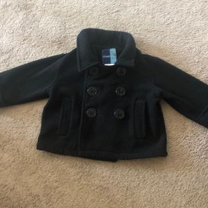 Black pea coat size 2T